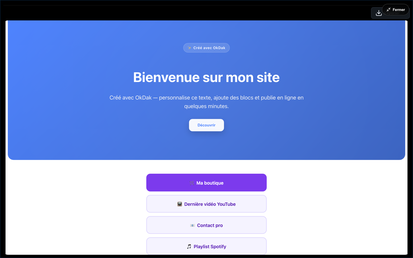 Studio OkDak : édition dans l’aperçu